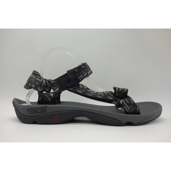 Teva Black Gray Adjustable Fit Slip On Outdoor Sandals Shoes Men\'s 12 main image 8